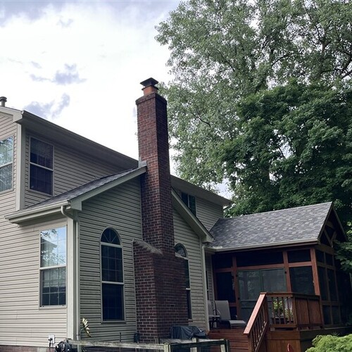 a home with a chimney
