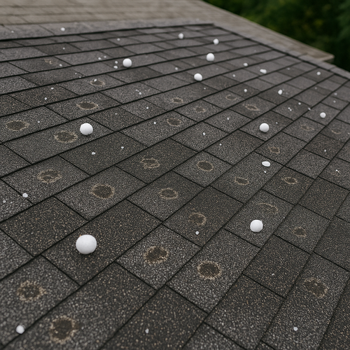 hail damage on a roof